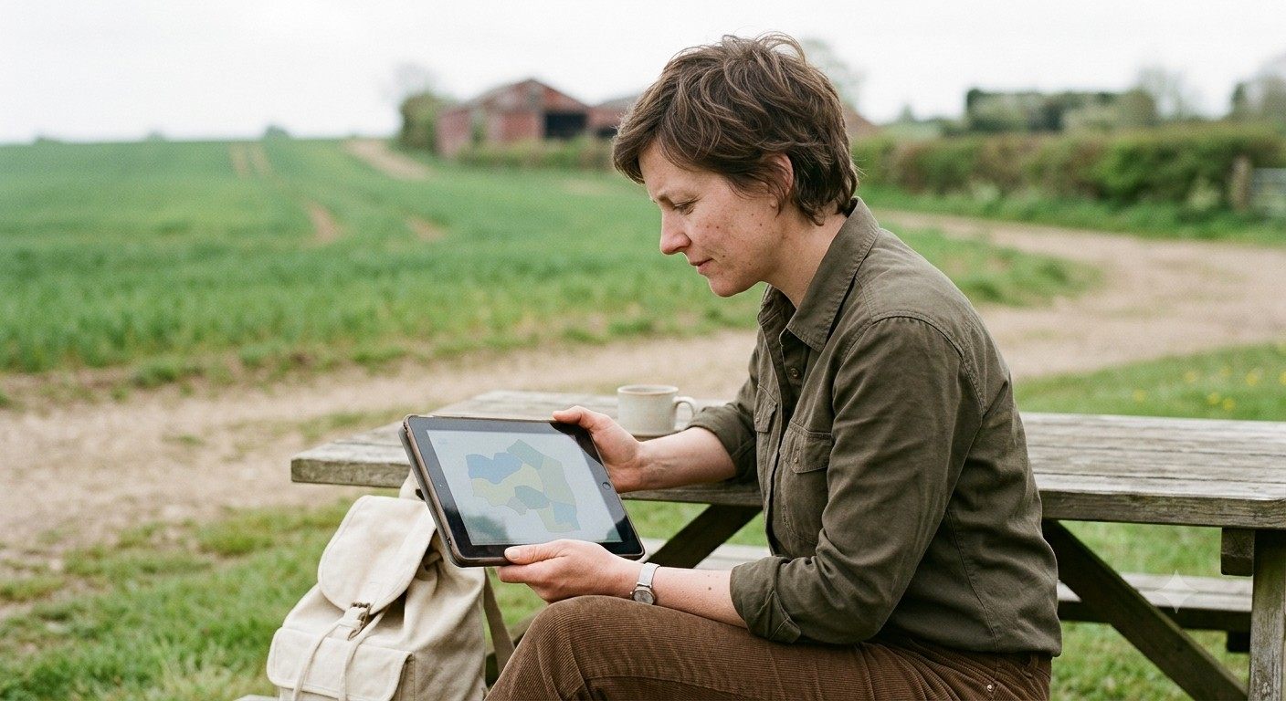 A non-specialist asking a plain-language question and getting a mapped geospatial answer, with no GIS software involved