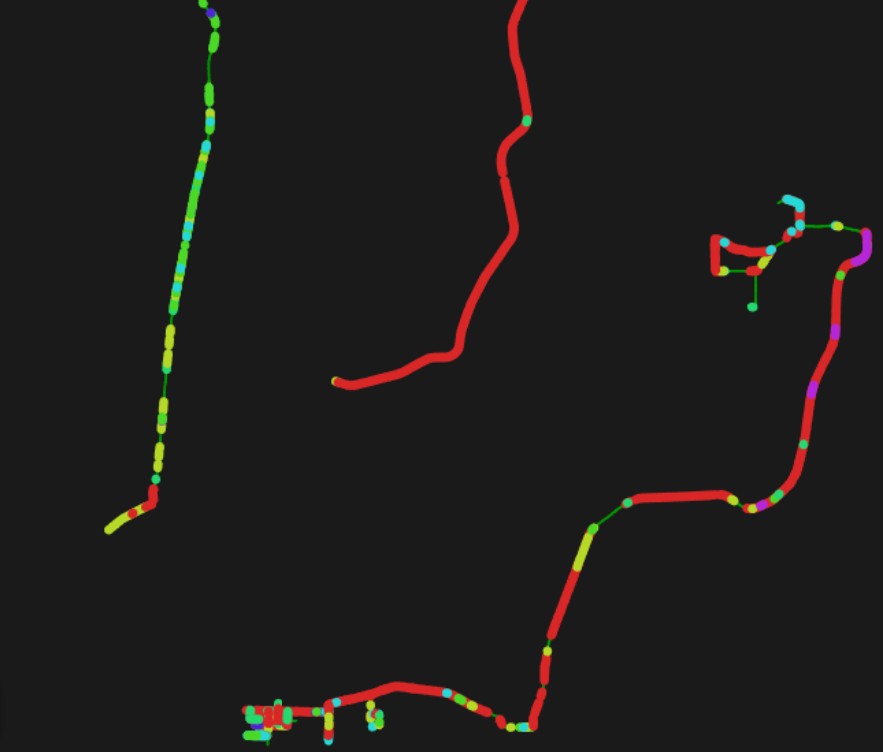 AI query interface returning road condition results from a plain-English question